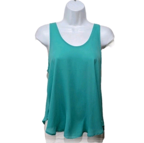 Lush Tops - NWT Lush XS Sleeveless Top Blouse Tank Top Cami Green City Spring Summer #750